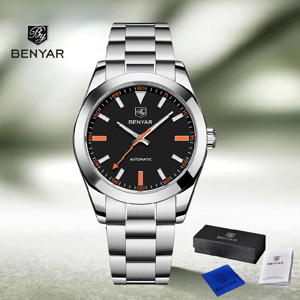 Mens Mechanical Watch - 2026 Neue BENYAR DESIGN Marken-Modeuhren für