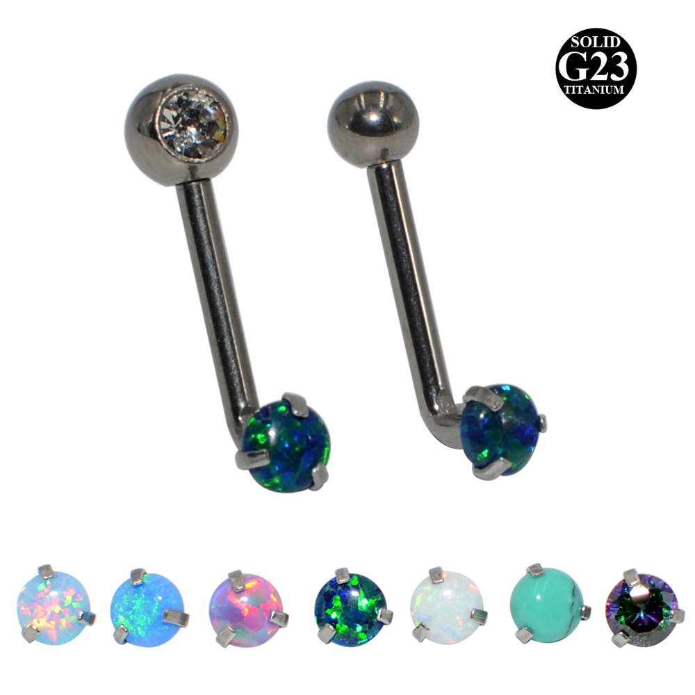 Christina Jewelry & Watches Marguerite Ørestik Forgyldt Sølv - 1PC Titan Christina Vertikale Haube Piercings