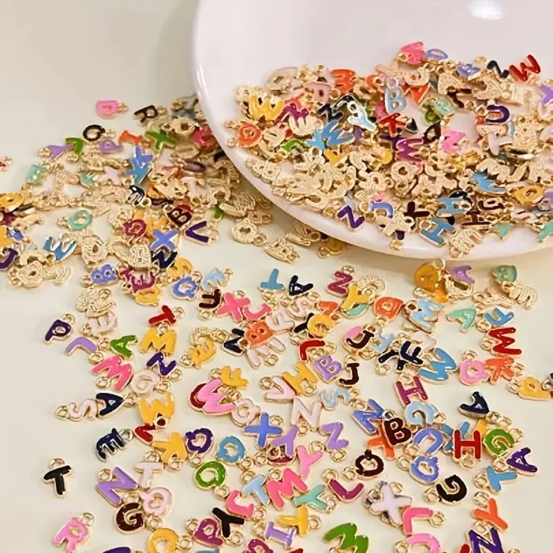 Anklet Foot Chain - 100 Stück bunte zufällige Buchstaben zum