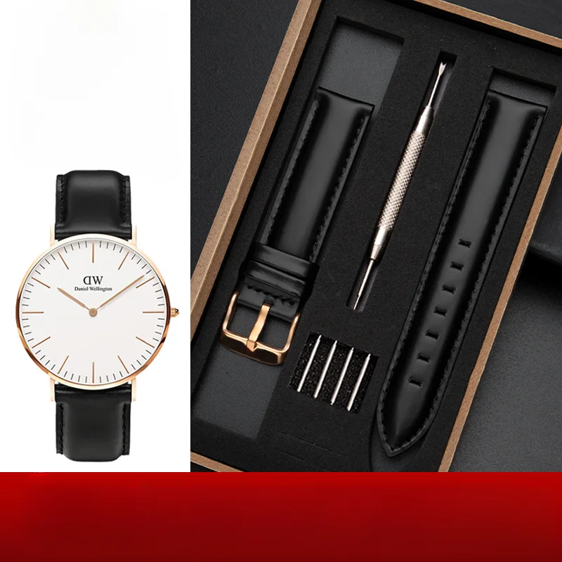 Daniel Wellington Watches & Jewelry Online Store - Gerade Schnittstelle, wasserdichte Uhrenarmbänder mit Bambusknotenmuster