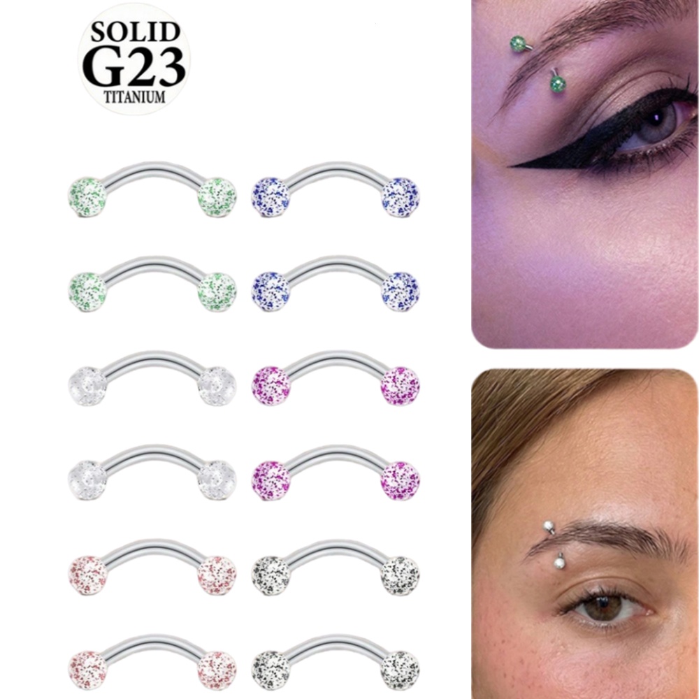 Christina Jewelry & Watches Marguerite Ørestik Forgyldt Sølv - 2 Stück 16G 8/10mm Titanlegierung Ohrstecker