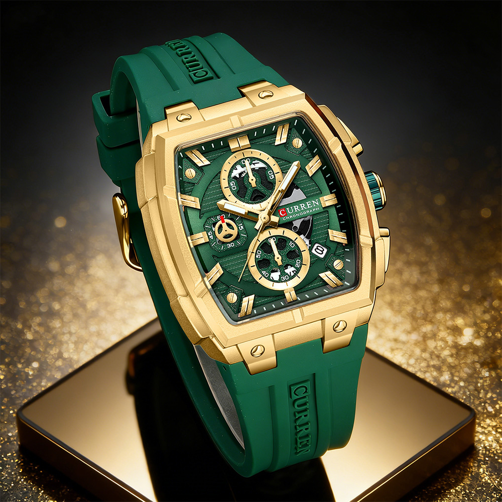 Jewellery Watches - CURREN Luxus-Vintage-Uhr für Herren, Sport-Chronograph, Quarz-Armbanduhr