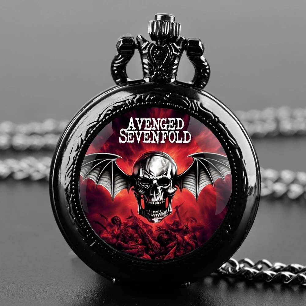 Unique Jewelry Watches - Avenged Sevenfold Design Glaskuppel Quarz Taschenuhr