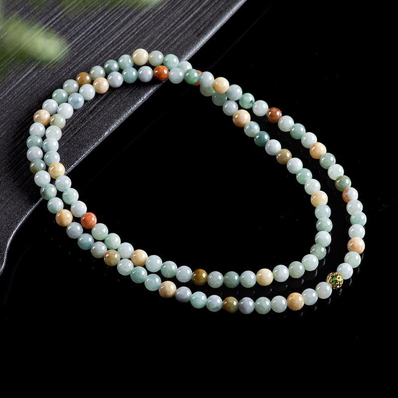 Jewelry & Watches Store - Burmesische Jadeit-Perlen Armband Halskette Echtes Schmuckstück