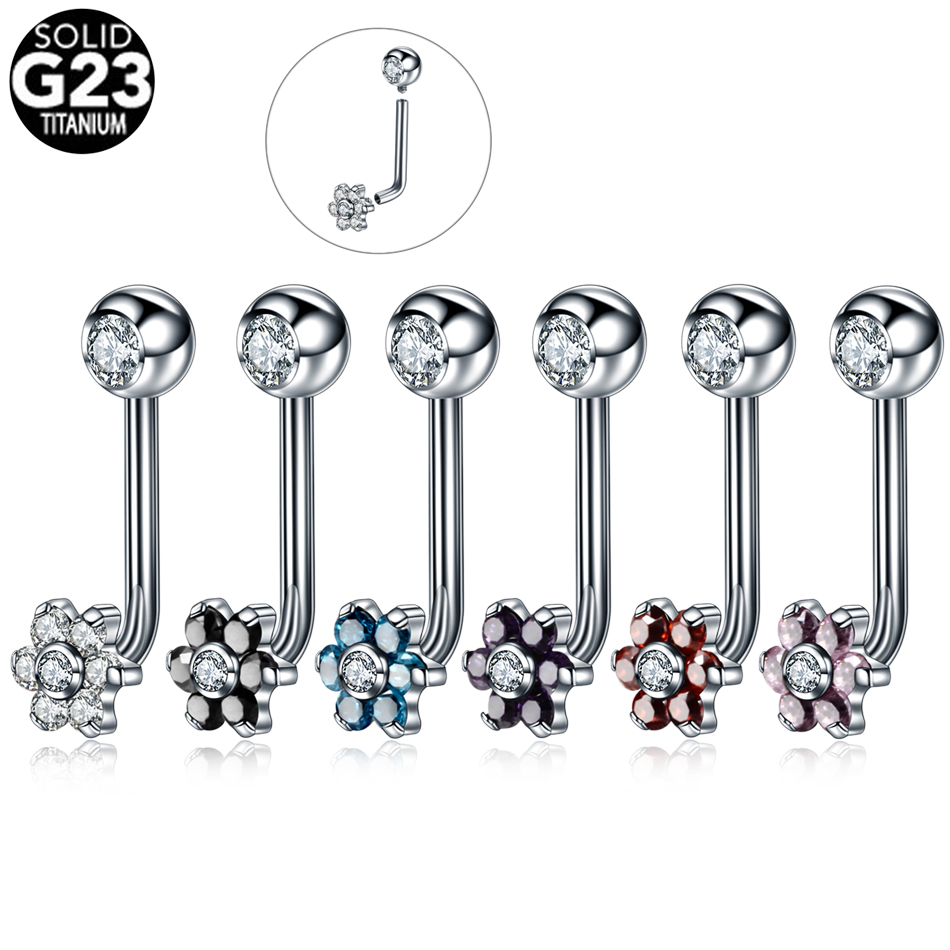 Christina Jewelry & Watches Marguerite Ørestik Forgyldt Sølv - 1PC Titan Christina Piercings Intime Vertikale