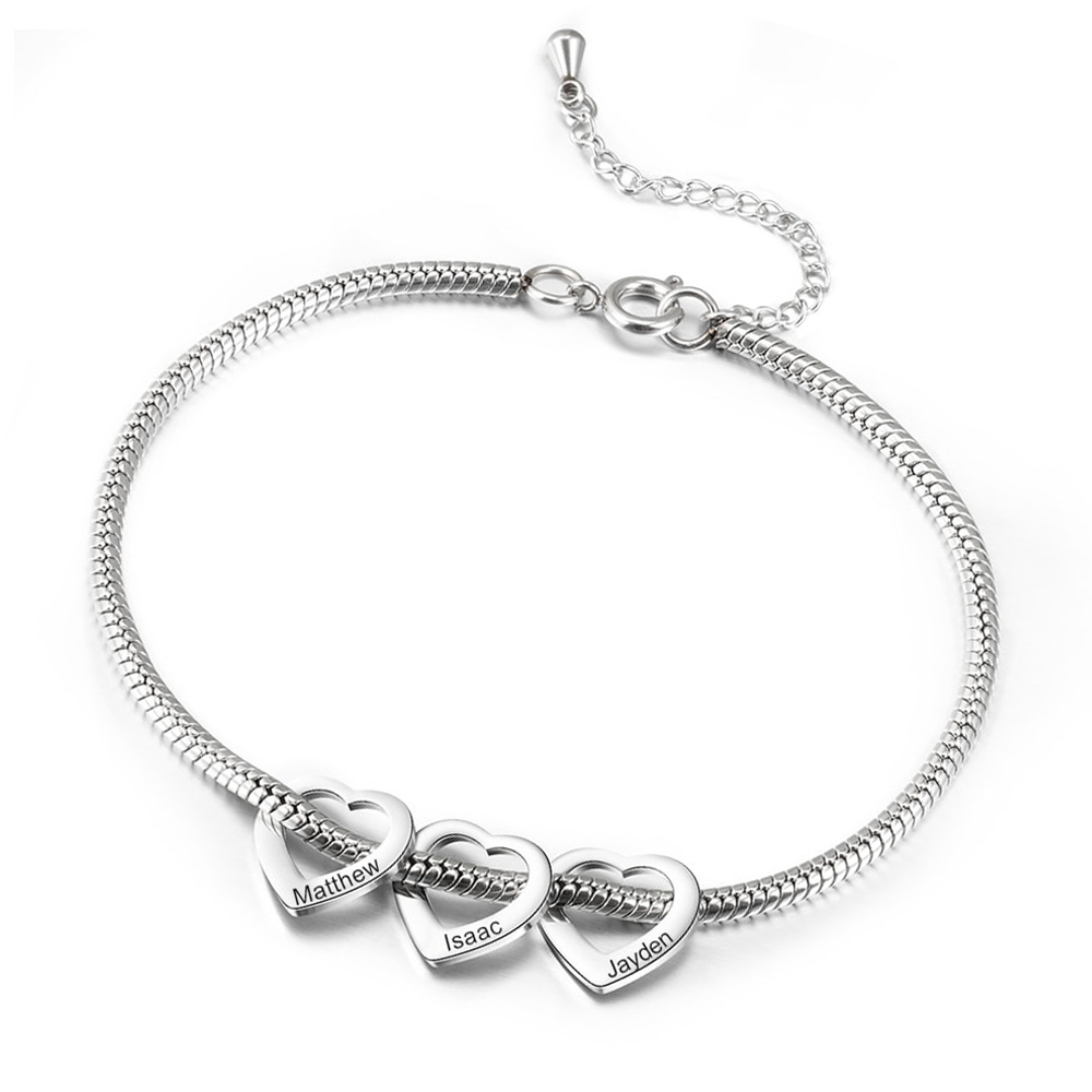 Anklet Foot Chain - PolishedPlus individuelles Familiennamen-Armband, Fußkettchen, personalisierter Schmuck,