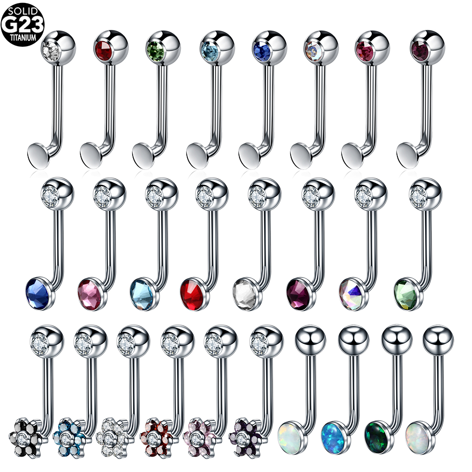 Christina Jewelry & Watches Marguerite Ørestik Forgyldt Sølv - 1PC Titan Christina Vertikale Haube Piercings