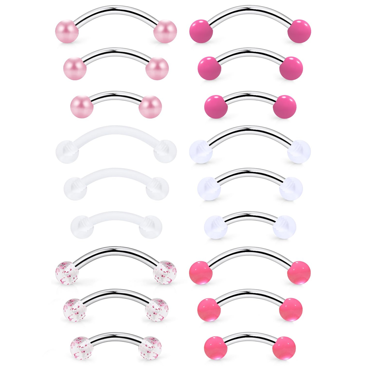 Christina Jewelry & Watches Marguerite Ørestik Forgyldt Sølv - 16g 6/8/10mm Augenbrauen Turm Vertikal-Labret Anti-Tragus