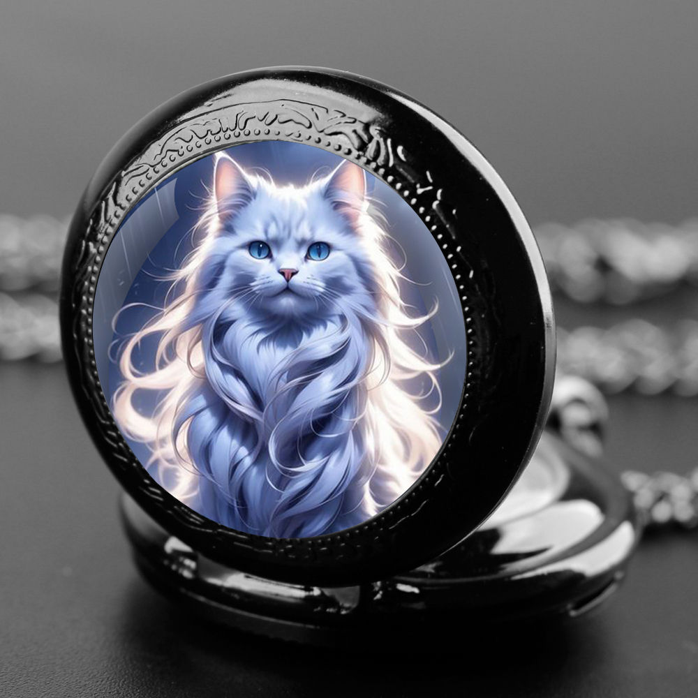 Unique Jewelry Watches - Süße Kawaii Katzen Grafik Glaskuppel Quarz