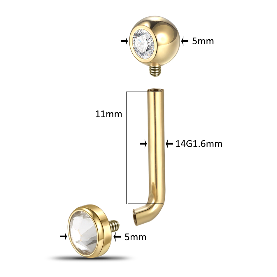 1/10 Stücke G23 Titan Christin – Christina Jewelry & Watches Marguerite Ørestik Forgyldt Sølv Bewertung und Preis