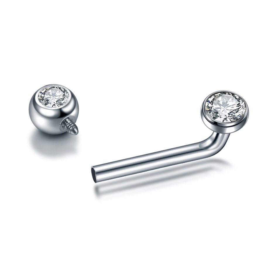 1PC G23 Titan CZ Gebogene Barb – Christina Jewelry & Watches Marguerite Ørestik Forgyldt Sølv Bewertung und Preis