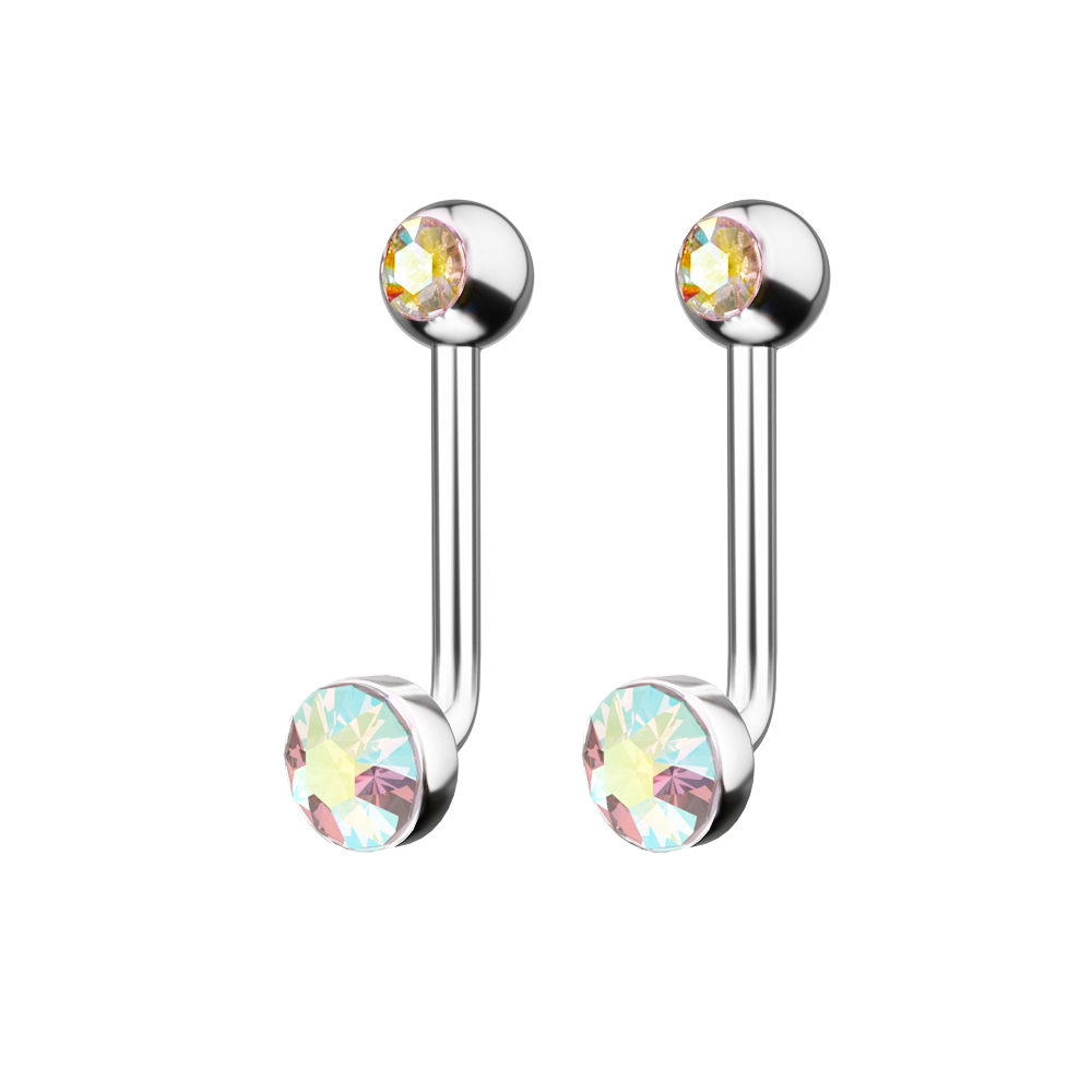 1PC F136 Titan 14G CZ Edelstei – Christina Jewelry & Watches Marguerite Ørestik Forgyldt Sølv Bewertung und Preis