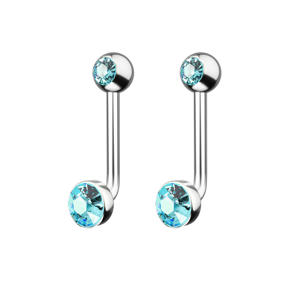 1PC F136 Titan 14G CZ Edelstei – Christina Jewelry & Watches Marguerite Ørestik Forgyldt Sølv Bewertung und Preis