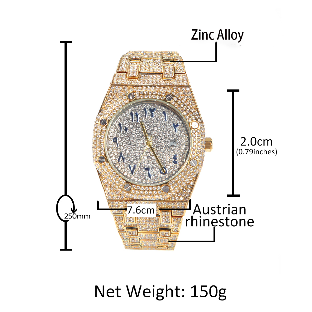 DIE BLING KÖNIG Arabische Ziff – King'S Jewelry Watches Bewertung und Preis