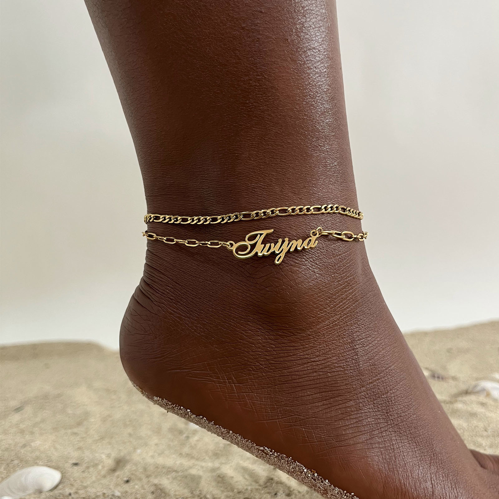 Vnox kunden spezifische Namens – Anklet Foot Chain Bewertung und Preis