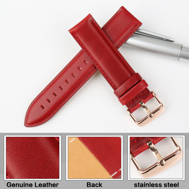 MAIKES Mode Leder Uhr Band Rot – Daniel Wellington Watches & Jewelry Online Store Bewertung und Preis