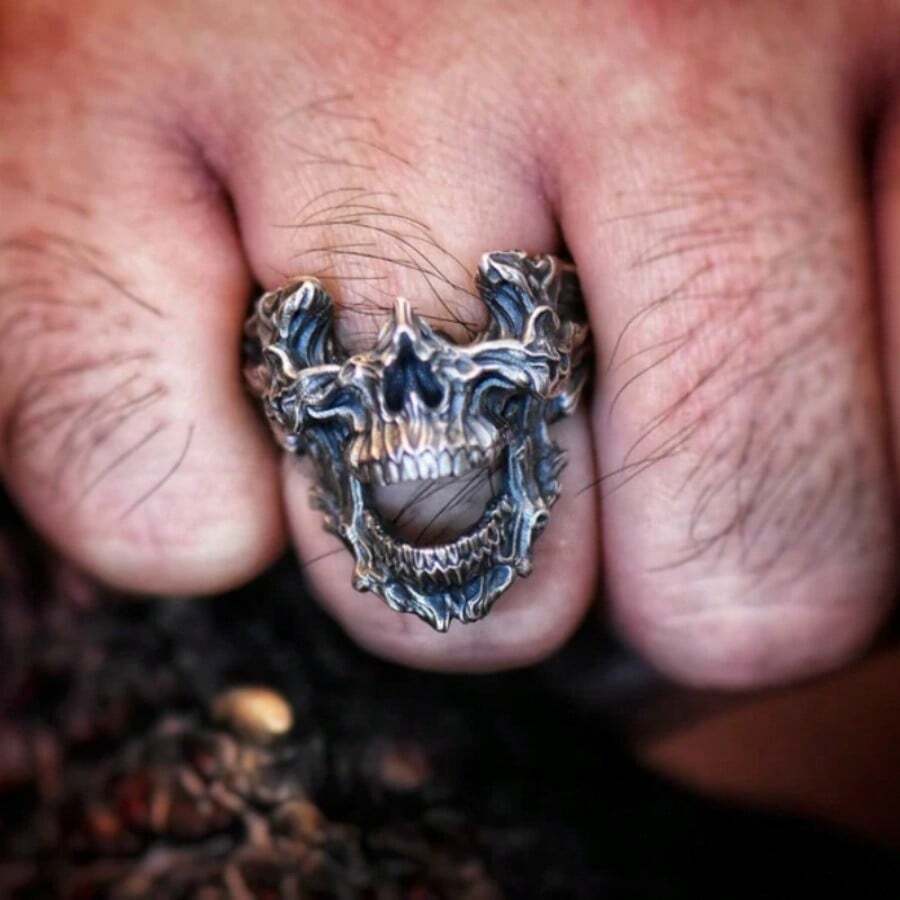 Vintage Gothic Totenkopf-Maske – Gothic Skull Ring Bewertung und Preis
