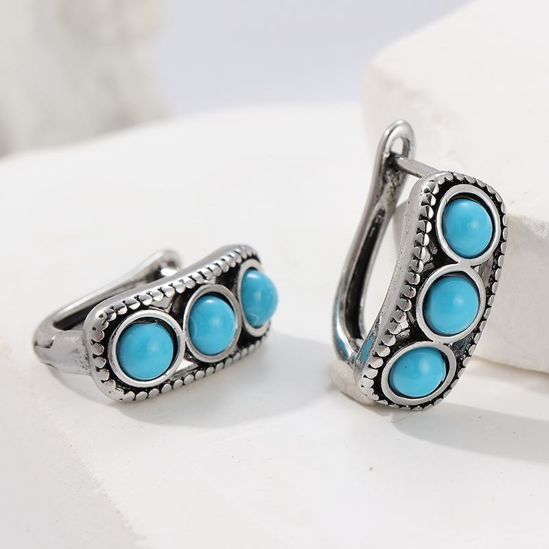 Vintage-Ohrringe im Türkis-Sti – Turquoise Stone Ring Bewertung und Preis
