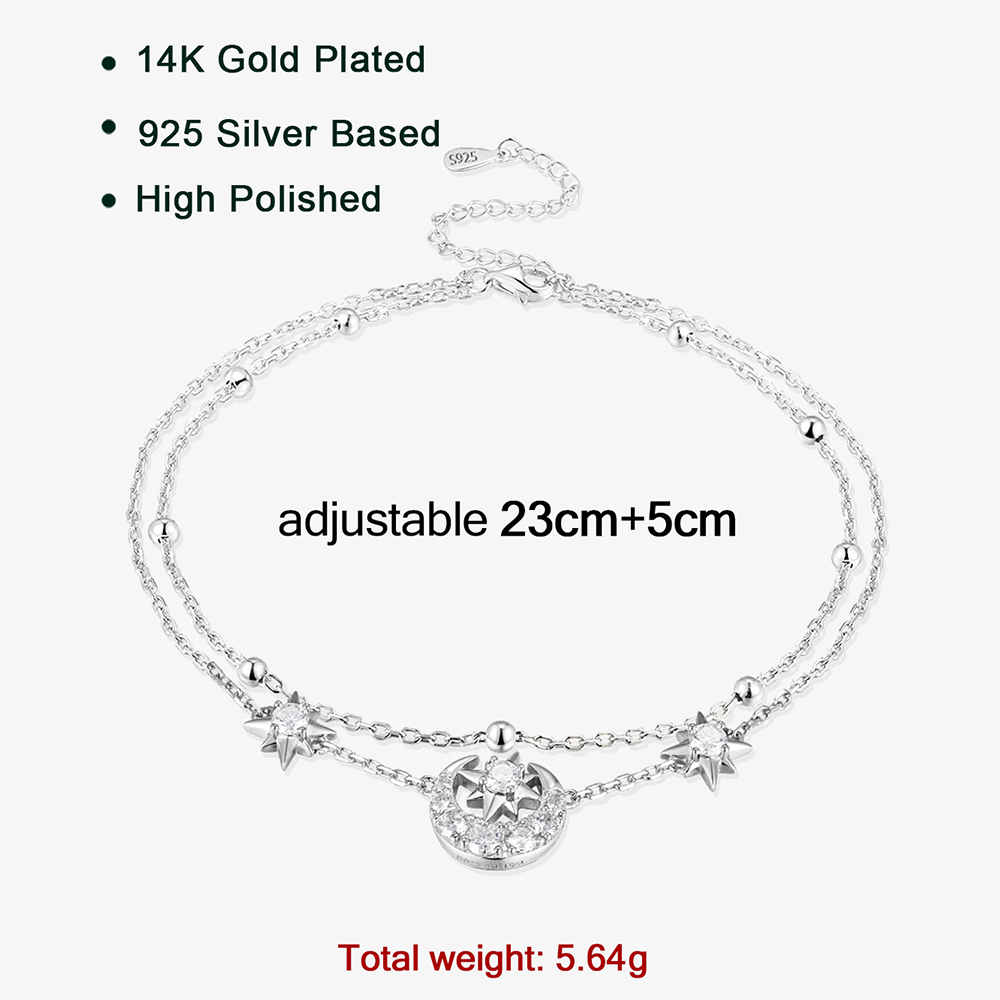 APIR Funkelndes Moissanit Ster – Anklet Foot Chain Bewertung und Preis