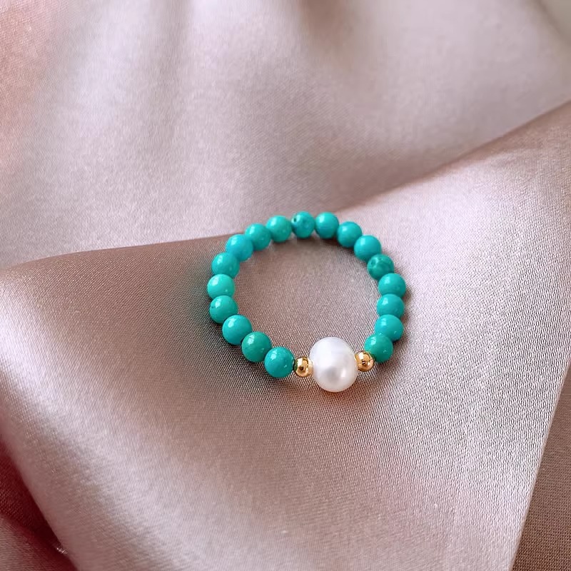Neue Ankunft Trendy Natürliche – Turquoise Stone Ring Bewertung und Preis