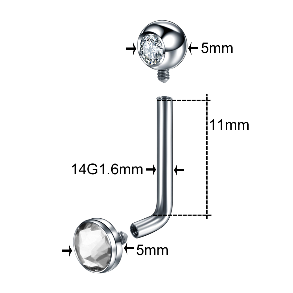 1PC ASTM F136 Titan Christina  – Christina Jewelry & Watches Marguerite Ørestik Forgyldt Sølv Bewertung und Preis