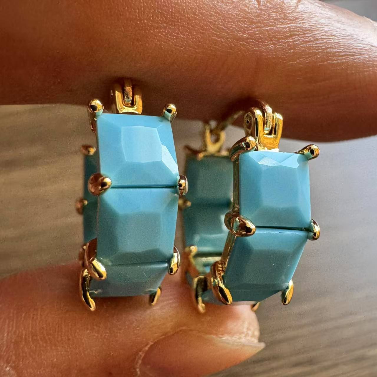 Modische, klassische, türkisfa – Turquoise Stone Ring Bewertung und Preis