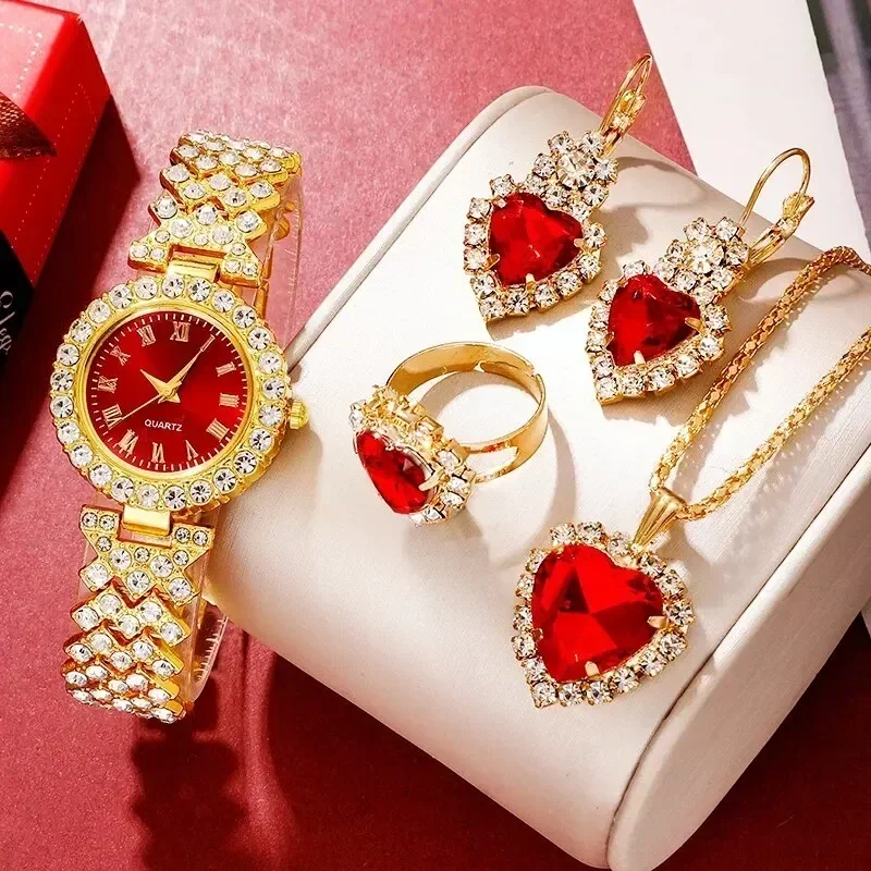 Goldene Luxus uhr Frauen Ring  – Jewelry Like Watches Bewertung und Preis