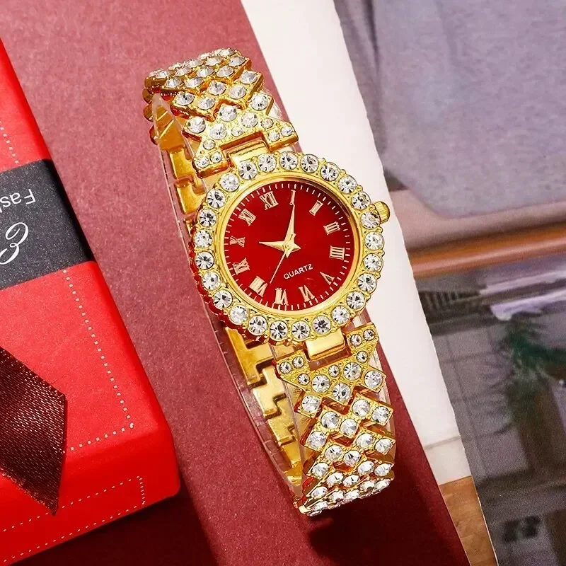 Goldene Luxus uhr Frauen Ring  – Jewelry Like Watches Bewertung und Preis