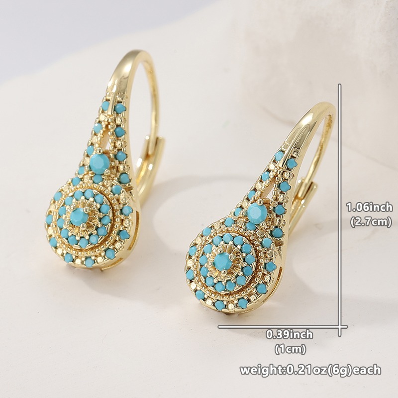 Elegante, modische, synthetisc – Turquoise Stone Ring Bewertung und Preis