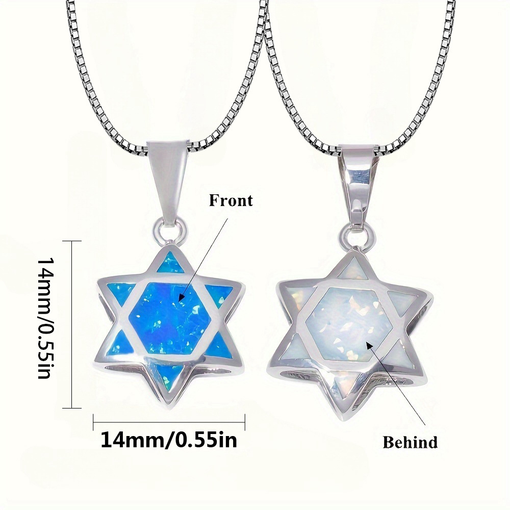 Davidstern Opal Anhänger Halsk – Jewelry & Watches Store Bewertung und Preis