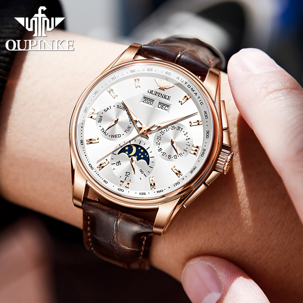 OUPINKE Herrenuhren, lässiger  – Mens Mechanical Watch Bewertung und Preis