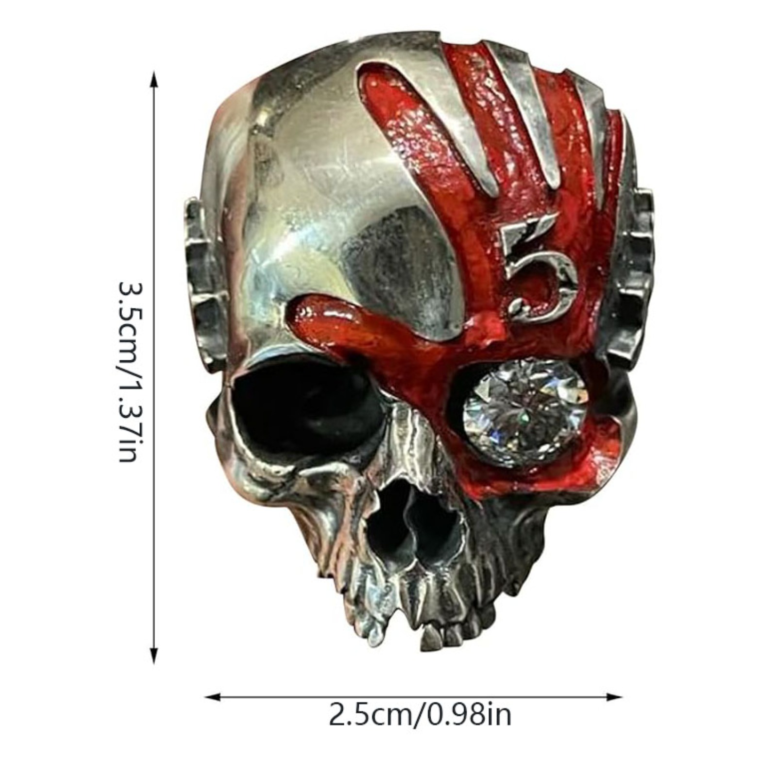 Fünf-Finger-Totenkopf-Ring, Vi – Gothic Skull Ring Bewertung und Preis