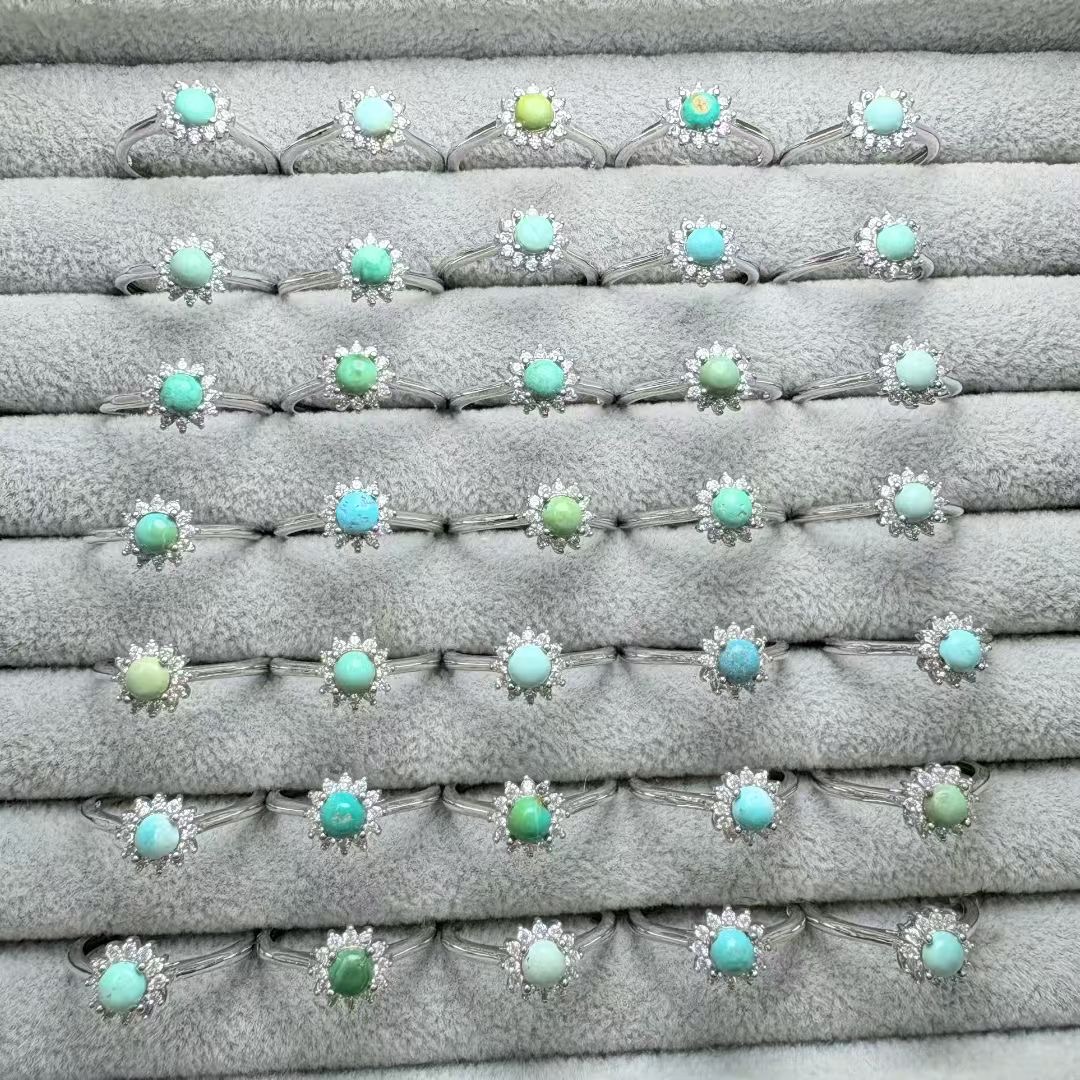 1 Stück Fengbaowu natürlicher  – Turquoise Stone Ring Bewertung und Preis