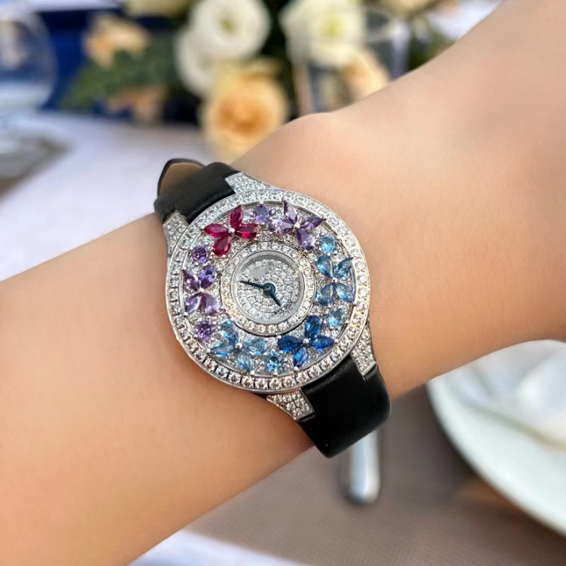 Luxuriöse Bunte Damenuhr Hochw – Jewels In Quartz Watches Bewertung und Preis