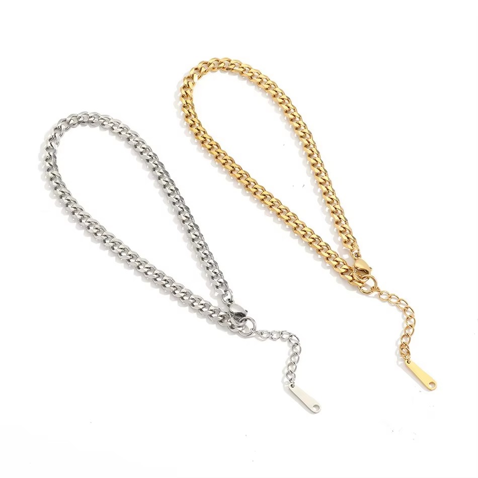 4MM Edelstahl Einfache Kubanis – Anklet Foot Chain Bewertung und Preis
