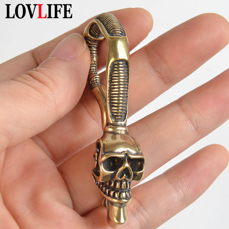 Massiver Messing-Schlüsselanhä – Gothic Skull Ring Bewertung und Preis
